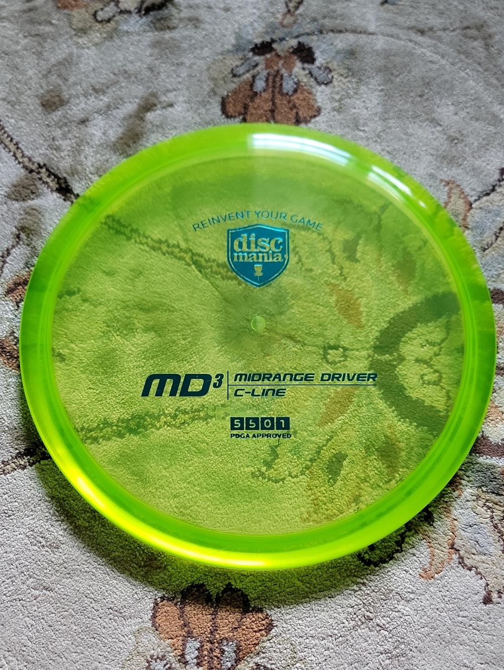 NEW Discmania MD3 C-Line Midrange Driver - Neon Green 175 GRAMS